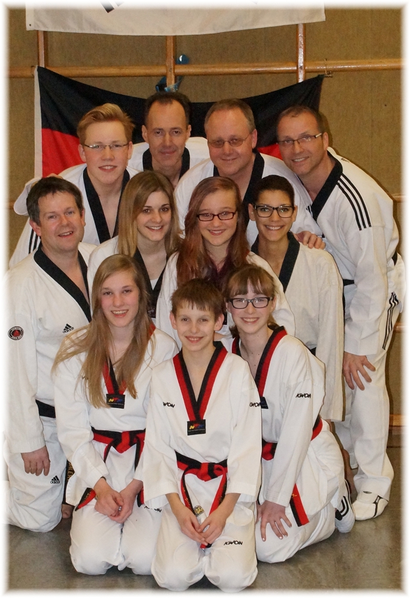Dantrger in Taekwondo Abteilung des Tus Rot Wei