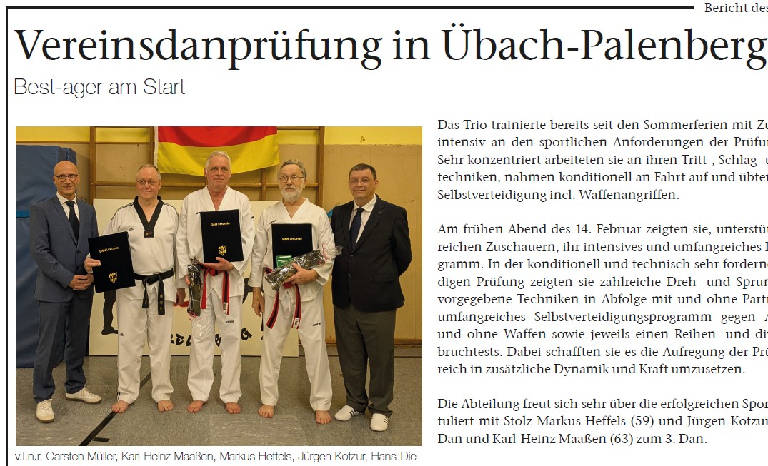 Bericht im Amtsblatt vom 07.04.2025